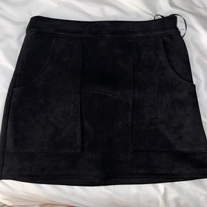 Black Suede Skirt